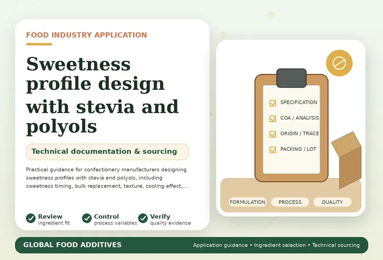 Sweetness profile design with stevia and polyols in confectionery